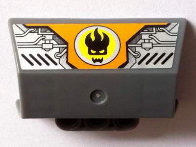 Technic, Panel Engine Block Half / Side Intake with Agents Dr. Inferno Logo and Mechanical Pattern (Sticker) - Set 8636