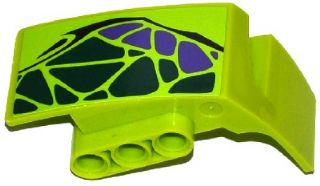 Technic, Panel Car Mudguard Left with Dark Green and Dark Purple Scales Pattern (Sticker) - Set 9445