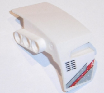 Technic, Panel Car Mudguard Left with Light Bluish Gray and Red Stripes, Black Grille Pattern (Sticker) - Set 31313