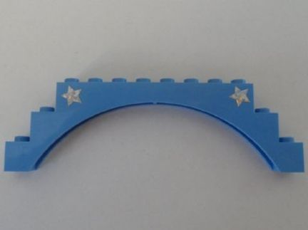 Arch 1 x 12 x 3 with Two Silver Stars Pattern (Stickers) - Set  5825