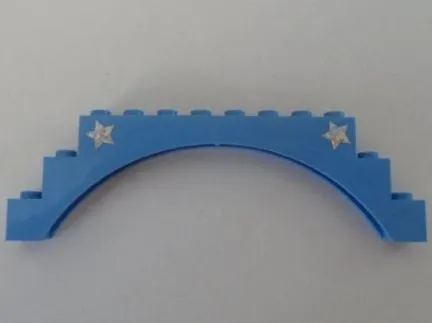 Arch 1 x 12 x 3 with Two Silver Stars Pattern (Stickers) - Set  5825