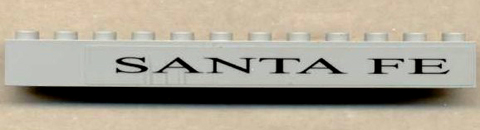 Brick 1 x 12 with 'SANTA FE' Pattern (Sticker) - Set 10020