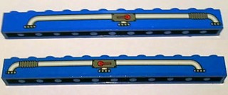 Brick 1 x 12 with Tube and Valve Pattern on Both Sides (Stickers) - Set 2126