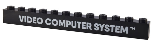Brick 1 x 12 with White 'VIDEO COMPUTER SYSTEM' Pattern