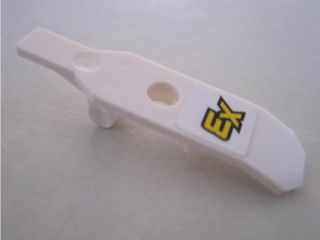 Minifigure, Utensil Ski with Hinge with Yellow 'EX' Pattern (Sticker) - Set 8495
