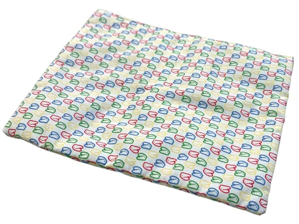 Duplo, Doll Cloth Blanket with Blue, Lime, Red and Yellow Bunny Pattern