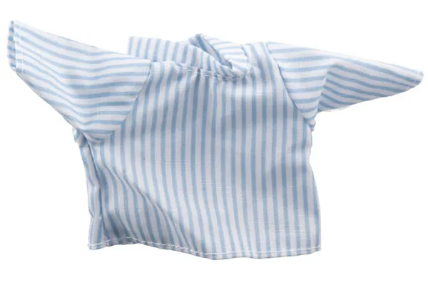 Duplo, Doll Cloth T-Shirt with Medium Blue Stripes Pattern