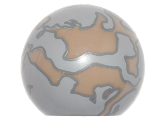 Cylinder Hemisphere 2 x 2 with Cutout with Armillary Sphere Left Pattern