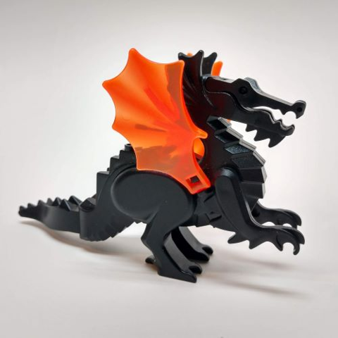 Dragon, Classic with Trans-Neon Orange Wings
