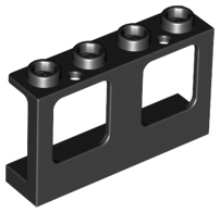 Window 1 x 4 x 2 Plane, Single Top Hole and Single Bottom Hole for Glass