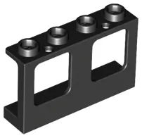 Window 1 x 4 x 2 Plane, Single Top Hole and Single Bottom Hole for Glass