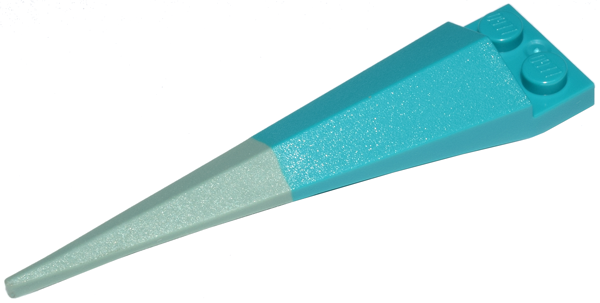 Plate, Modified 1 x 2 with Angular Extension with Molded Flexible Rubber Sand Green Tip Pattern