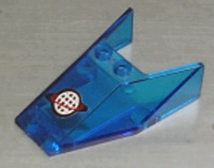 Windscreen 6 x 4 x 1 1/3 with Bottom Tabs and Hollow Studs with Alpha Team Logo Pattern (Sticker) - Set 6772