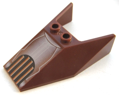 Windscreen 6 x 4 x 1 1/3 with Bottom Tabs and Hollow Studs with Grille Pattern