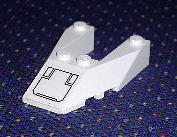 Wedge 6 x 4 Cutout with Stud Notches with Panel Pattern (Sticker) - Set 7700