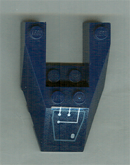 Wedge 6 x 4 Cutout with Stud Notches with Silver Circuitry (Right Foot) Pattern (Sticker) - Set 7703