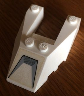 Wedge 6 x 4 Cutout with Stud Notches with Light Bluish Gray Trapezoid Air Intake Pattern (Sticker) - Set 7679