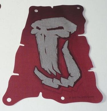 Cloth Sail 14 x 20 Tattered with Fantasy Era Troll Skull Pattern