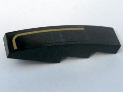 Slope, Curved 4 x 1 with Gold Stripe Right Pattern (Sticker) - Set 10194