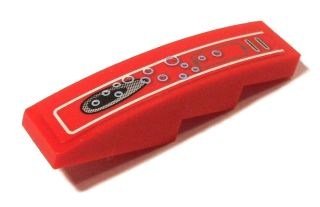 Slope, Curved 4 x 1 with Vent Hole and 14 Bubbles Pattern (Sticker) - Set 7976