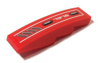 Slope, Curved 4 x 1 with '7976' and Diagonal Vent Grille Pattern (Sticker) - Set 7976