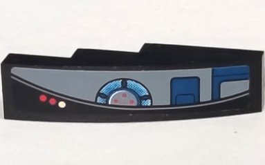 Slope, Curved 4 x 1 with Buttons and Controls Pattern Model Left Side (Sticker) - Set 8095