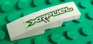 Slope, Curved 4 x 1 with 'XRFUEL' Pattern Model Right Side (Sticker) - Set 8492