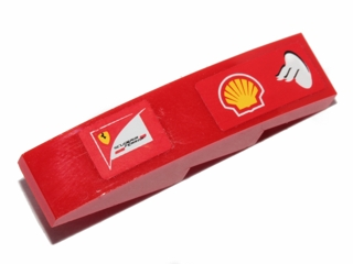 Slope, Curved 4 x 1 with Shell and Scuderia Ferrari Logos Pattern Model Left Side (Stickers) - Set 30190
