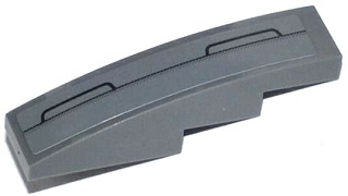 Slope, Curved 4 x 1 with Black Lines Pattern Model Left Side (Sticker) - Set 42023