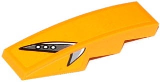 Slope, Curved 4 x 1 with Silver and Gray Headlight Pattern on Top and Side Model Left (Stickers) - Set 75909