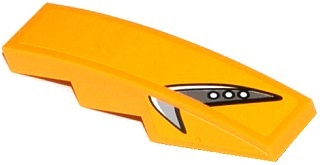 Slope, Curved 4 x 1 with Silver and Gray Headlight Pattern on Top and Side Model Right (Stickers) - Set 75909