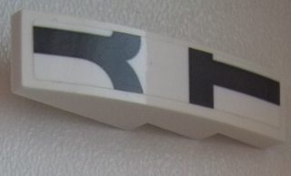 Slope, Curved 4 x 1 with Dark Bluish Gray Markings Pattern 1 (Sticker) - Set 75876