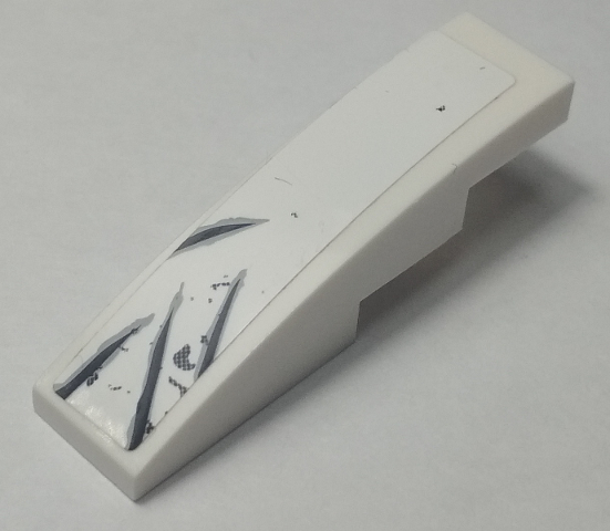 Slope, Curved 4 x 1 with Black and Light Bluish Gray Scratches Pattern 1 (Sticker) - Set 70009