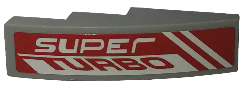 Slope, Curved 4 x 1 with 'SUPER TURBO' Pattern Model Left Side (Sticker) - Set 42039