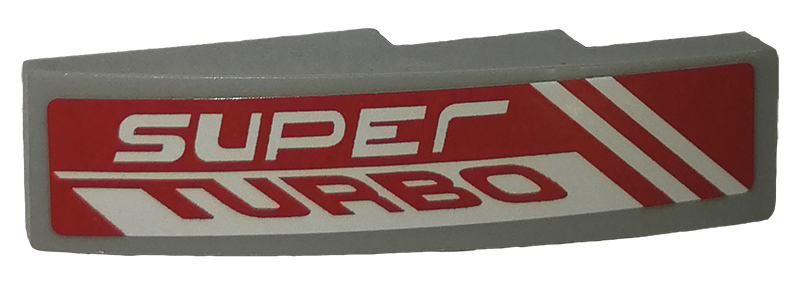 Slope, Curved 4 x 1 with 'SUPER TURBO' Pattern Model Right Side (Sticker) - Set 42039