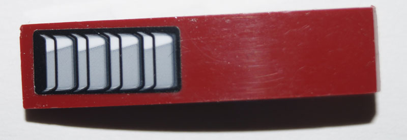 Slope, Curved 4 x 1 with Silver Vents Pattern (Sticker) - Set 60138