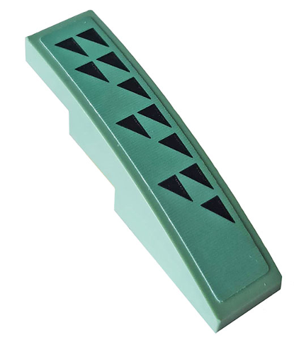 Slope, Curved 4 x 1 with Black Triangles Pattern Model Left Side (Sticker) - Set 70612