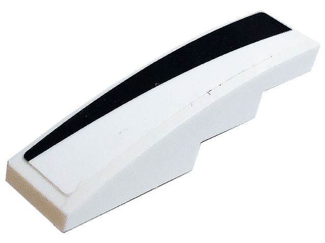Slope, Curved 4 x 1 with Black Stripe Pattern Model Right Side (Sticker) - Set 76896