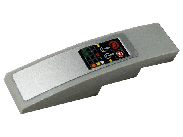 Slope, Curved 4 x 1 with Control Panel, Levers and Buttons Pattern (Sticker) - Set 76899