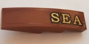 Slope, Curved 4 x 1 with 'SEA' Pattern (Sticker) - Set 70810