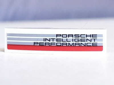 Slope, Curved 4 x 1 with 'PORSCHE INTELLIGENT PERFORMANCE' Pattern Model Right Side (Sticker) - Set 75887