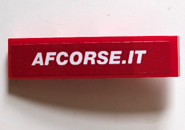 Slope, Curved 4 x 1 with White 'AFCORSE.IT' Pattern Model Left Side (Sticker) - Set 42125