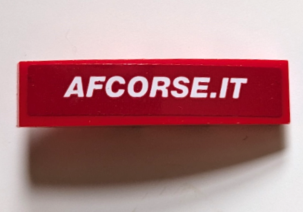 Slope, Curved 4 x 1 with White 'AFCORSE.IT' Pattern Model Right Side (Sticker) - Set 42125