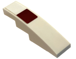 Slope, Curved 4 x 1 with Dark Red Square Pattern (Sticker) - Set 75378