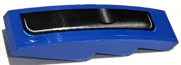 Slope, Curved 4 x 1 with Black and Light Bluish Gray Roll Cage Pattern Model Right Side (Sticker) - Set 75891