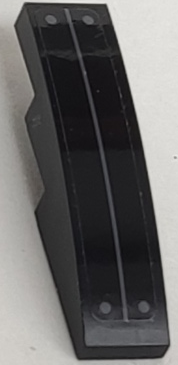 Slope, Curved 4 x 1 with Dark Bluish Gray Line and Rivets Pattern (Sticker) - Set 70916