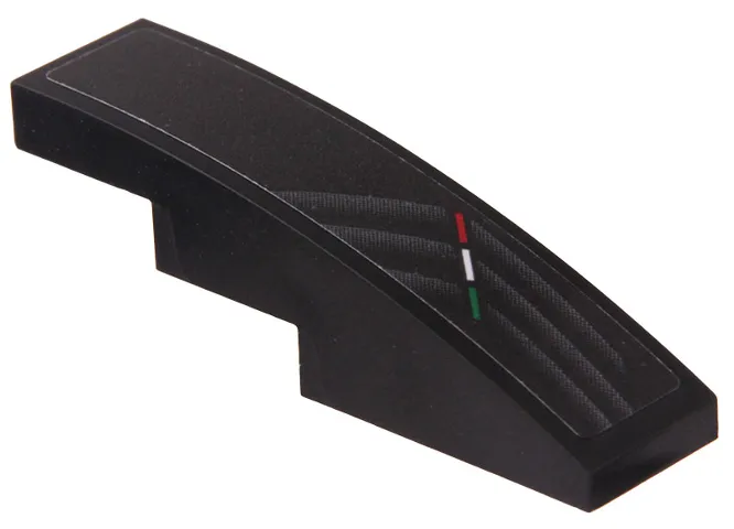 Slope, Curved 4 x 1 with Green, White and Red Italian Flag and Air Vents Pattern Model Left Side (Sticker) - Set 76923
