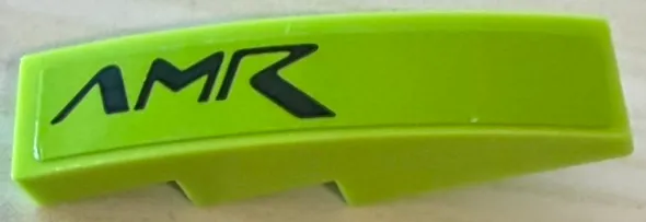 Slope, Curved 4 x 1 with Black 'AMR' Logo Pattern Model Left Side (Sticker) - Set 76910