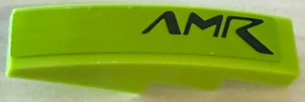 Slope, Curved 4 x 1 with Black 'AMR' Logo Pattern Model Right Side (Sticker) - Set 76910