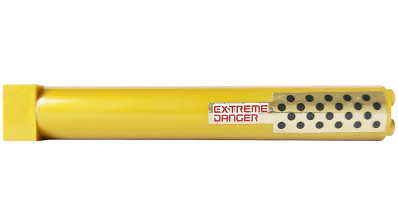 Support 2 x 2 x 11 Solid Pillar with Black Dots and Dark Red 'EXTREME DANGER' Pattern on Both Sides (Stickers) - Set 7714